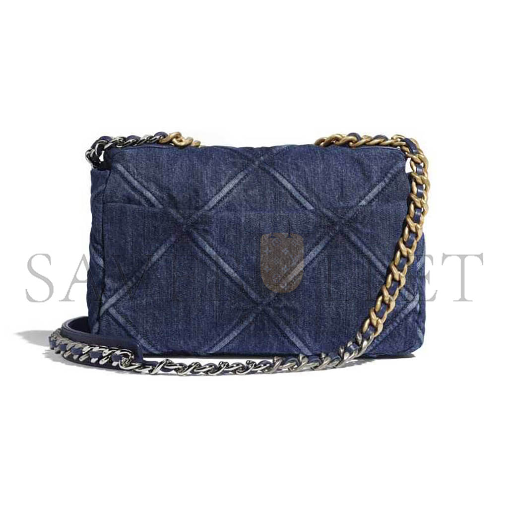 CHANEL 19 FLAP BAG IN DENIM AS1160 (26*16*9cm)